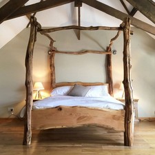 Rustic oak four poster - oak, tree
