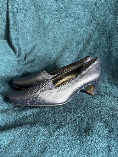 New navy blue van dal - blue, leather