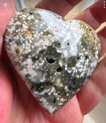 Ocean jasper heart crystal - jasper,