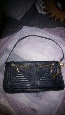 RI2K Black Leather Shouder Bag. Beautiful Vintage