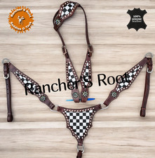 Western Tack Set Horse | Checkered Black & White Gladiator Tack Set