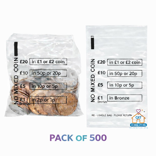 500 plastic coin bags - bags, no