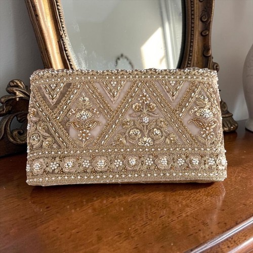Indian net lace trim - net, pale