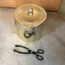 Vintage log coal box by