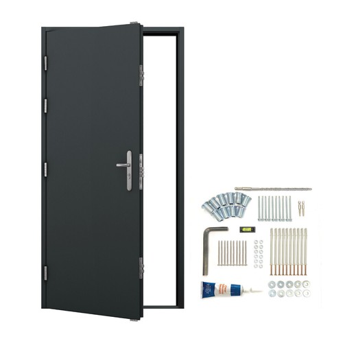 Steel security personnel door - security,