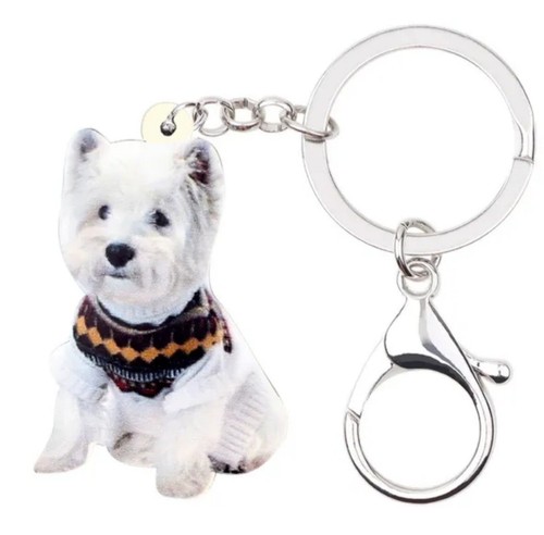 West highland terrier keyring - highland,