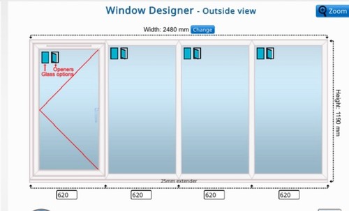 Upvc window double - window,