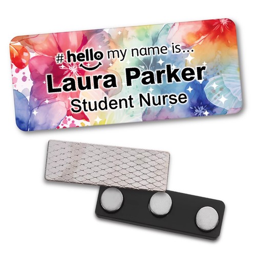 Hello name badge - badge, smn