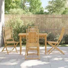 Folding Garden Chairs 4 pcs 46x66x99 cm Bamboo vidaXL