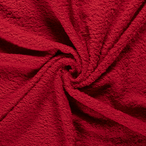 Terry towelling fabric red - fabric, red-