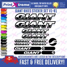 GIANT generic Vinyl Decals, Stickers, Mountain Bike Cycling Bmx, V1-B1