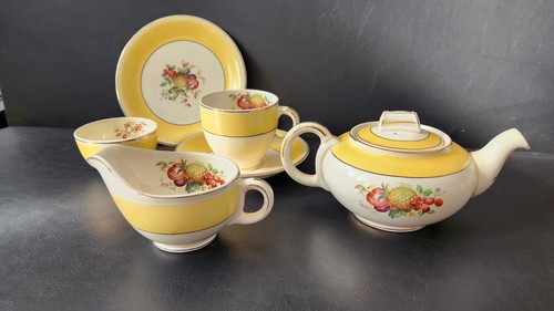 Grindley 6pc fruit tea set - grindley, art