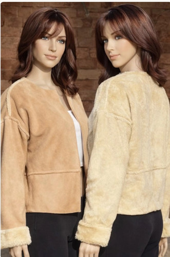 Vintage shearling camel color - camel,
