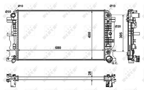 Nrf radiator for - nrf, benz
