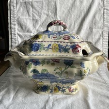 VTG Mason's Ironstone Large Soup Tureen & Lid Regency Plantation Colonial