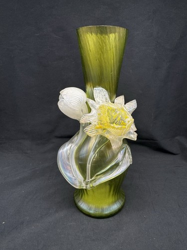 Antique loetz iridescent art - iridescent,