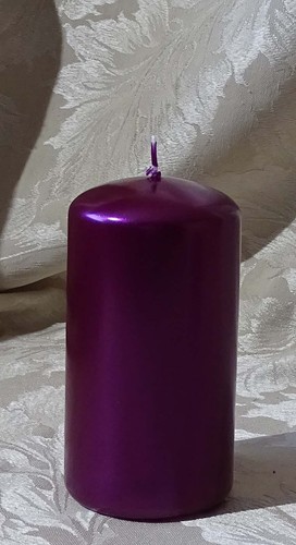 Purple dark metallic candle - dark,