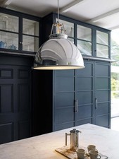 Original BTC Titan Size 3 Pendant Light With Diffuser Natural Aluminum