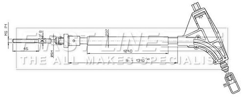 Parking brake cable pull - cable,