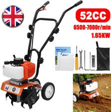 52CC 2-Stroke Tiller Cultivator Garden Farm Lawn Soil Digging Machine Rotavator