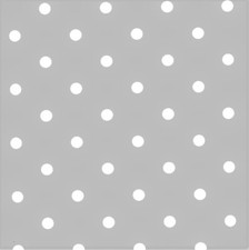 180cm Wider Width Silver Grey Polka Dot PVC Vinyl Wipe Clean Oilcloth Tablecloth