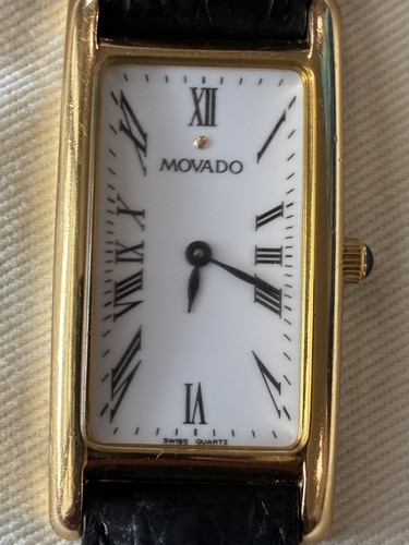 Movado tank watch 18k - movado, gold