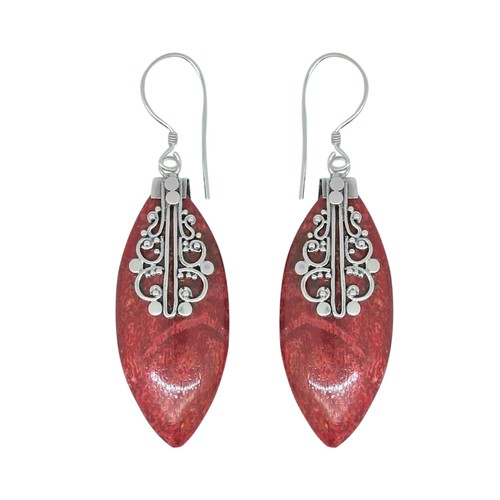 Handcrafted red sponge coral - red,