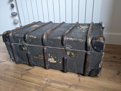 Vintage steamer luggage - vintage,