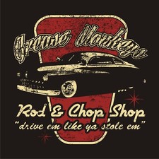 Grease Monkey Rockabilly Greaser Hot Rod Lead Sled Classic Car T Shirt S-5XL  
