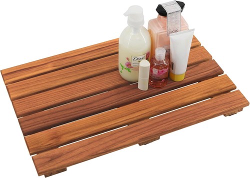 Vaefae teak shower mat - teak,