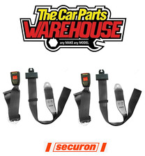 TWO SECURON SEC210 REAR LAP SEAT BELT UNIVERSAL FIT 210 (Pair of belts)