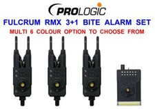 NEW PROLOGIC FULCRUM RMX PRO 3+1 MULTI 6 COLOUR BITE ALARM SET FOR ROD POD