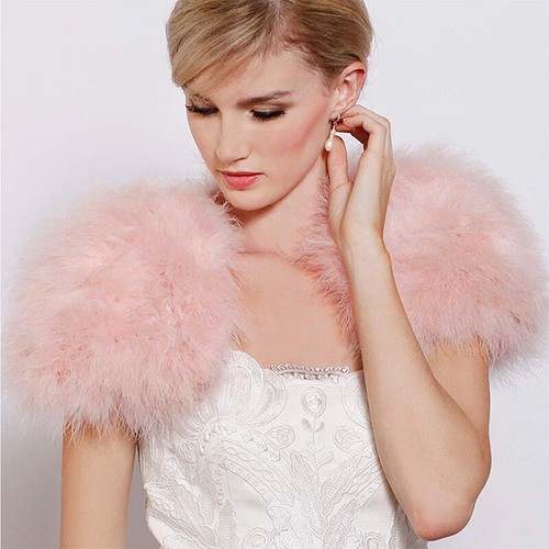Ostrich feather bolero shrug - ostrich,