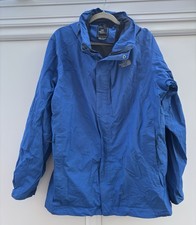 The North Face Hyvent Men's Blue/Grey Waterproof Jacket Size Large with Hood