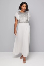 Wallis Grey Maxi Dress Womens