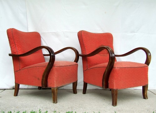 Pair art deco armchairs - of,