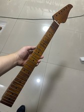 stainless steel 22fret Roasted Flame Maple electric guitar neck for suhr Body
