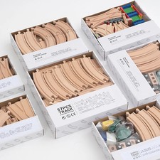 Wooden Train Track Set Beech