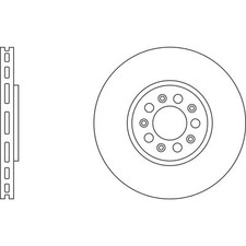 2x Brake Discs Vented For VW