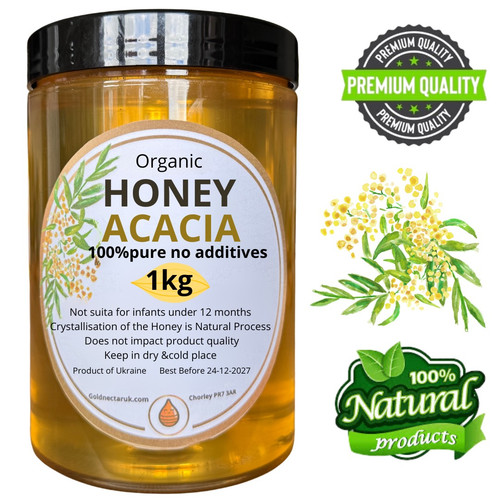 1kg acacia honey 100 - 100%, natural