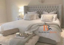 Bed frame upholstered double -