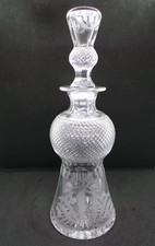 Edinburgh Crystal "Thistle Pattern" Wine Decanter  12.5" Signed on Base
