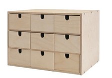 VINTAGE IKEA  Wooden Chest, 9 Drawers, Multi Use Storage Boxes