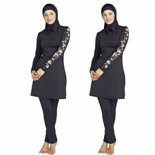 3 Piece Girls Womens Ladies Muslim Full Piece Costumes Modest Swimwear Burkini