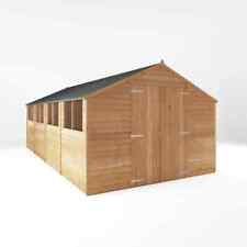 20x10 Wooden Garden Shed Overlap Apex Workshop Storage Windows 20ft 10ft