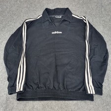 Vintage Adidas Jacket Mens Medium Drill Top Gym Training Pullover Originals 90s