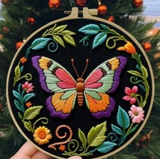 Meadow Butterfly Embroidery