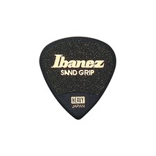 Ibanez Grip Wizard Series Sand Grip Picks / Plectrums Pack of 6 (Black, Heavy)