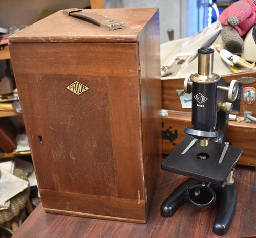 Vintage 1950s prior microscope - vintage,