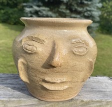 Beige Swirl Face Jug Vase Vale